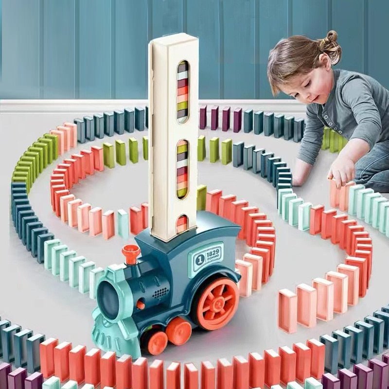 Automatic Domino Train Set مجموعة قطار الدومينو الأوتوماتيكي